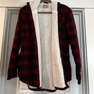 Boston Traders Red Hooded Flannel